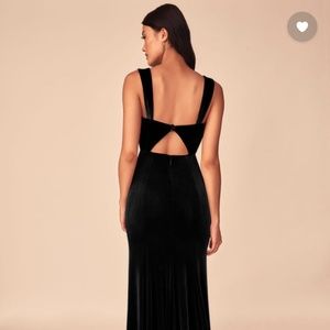 BLACK VELVET BRIDESMAID GOWN